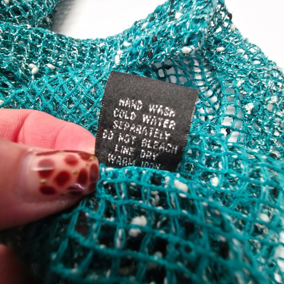 Elegant Teal Women's Sweater - Picture 13 of 16